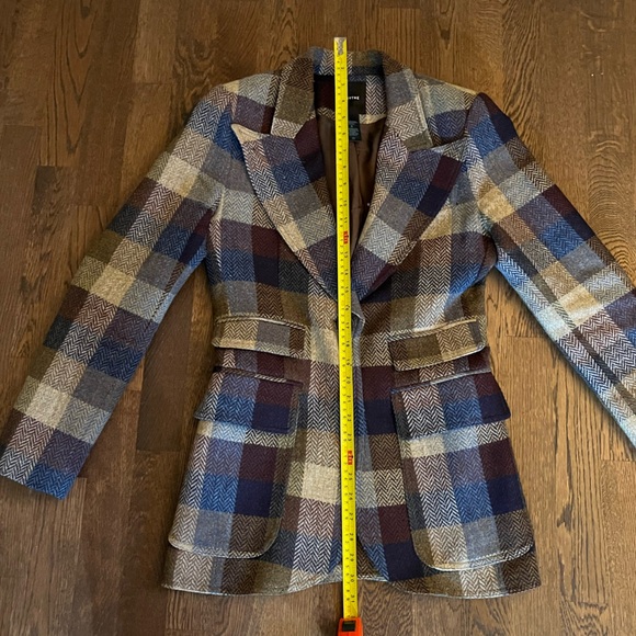 Smythe Birkin Blazer in Peri Lumberjack Check Women’s Size 6 - Picture 8 of 15
